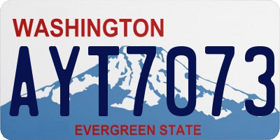 WA license plate AYT7073