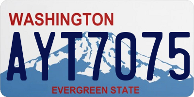 WA license plate AYT7075