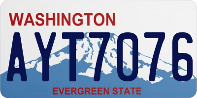 WA license plate AYT7076