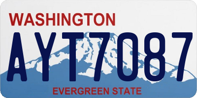 WA license plate AYT7087