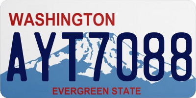 WA license plate AYT7088