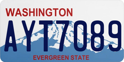 WA license plate AYT7089