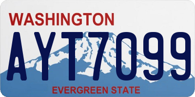 WA license plate AYT7099