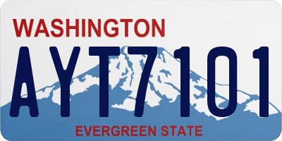 WA license plate AYT7101