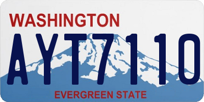 WA license plate AYT7110