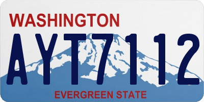 WA license plate AYT7112