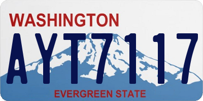 WA license plate AYT7117