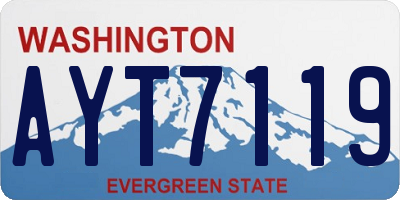 WA license plate AYT7119