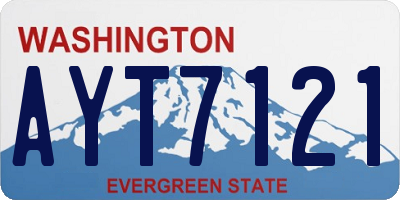 WA license plate AYT7121