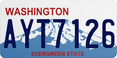 WA license plate AYT7126
