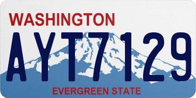 WA license plate AYT7129
