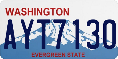 WA license plate AYT7130