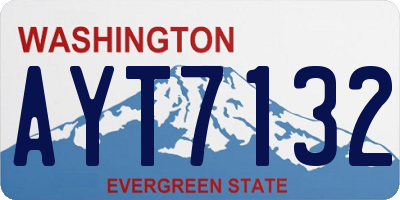 WA license plate AYT7132
