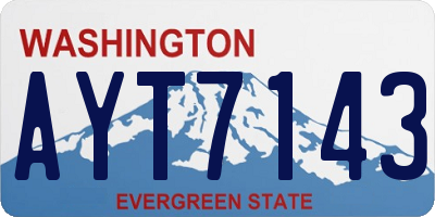 WA license plate AYT7143