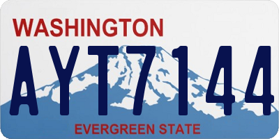 WA license plate AYT7144
