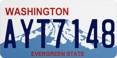 WA license plate AYT7148