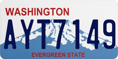 WA license plate AYT7149