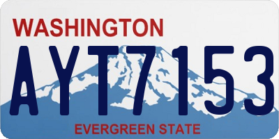 WA license plate AYT7153