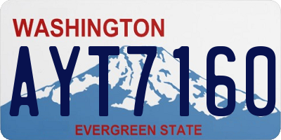 WA license plate AYT7160