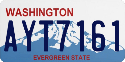 WA license plate AYT7161