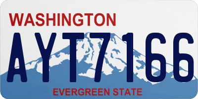 WA license plate AYT7166