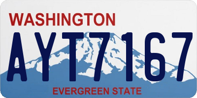 WA license plate AYT7167