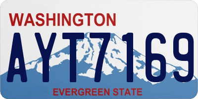 WA license plate AYT7169