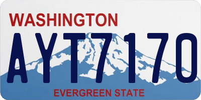 WA license plate AYT7170