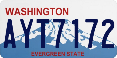 WA license plate AYT7172