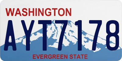 WA license plate AYT7178