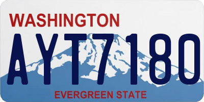 WA license plate AYT7180