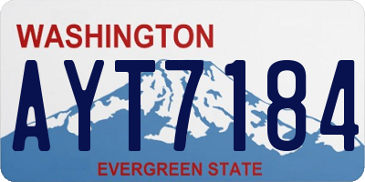 WA license plate AYT7184