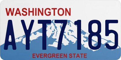 WA license plate AYT7185