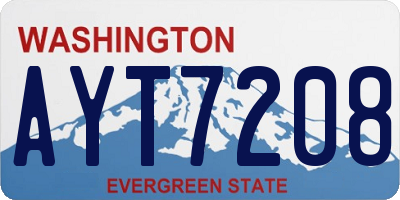 WA license plate AYT7208
