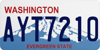 WA license plate AYT7210