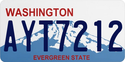 WA license plate AYT7212