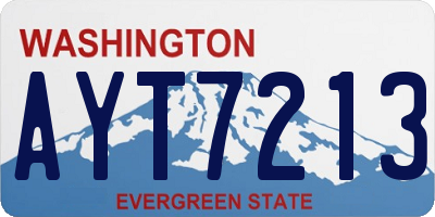 WA license plate AYT7213