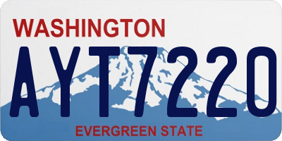 WA license plate AYT7220