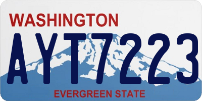 WA license plate AYT7223
