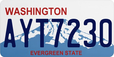 WA license plate AYT7230