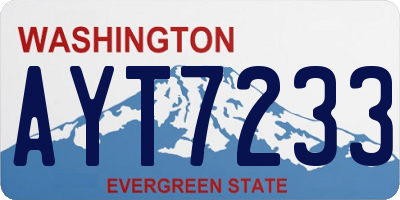 WA license plate AYT7233