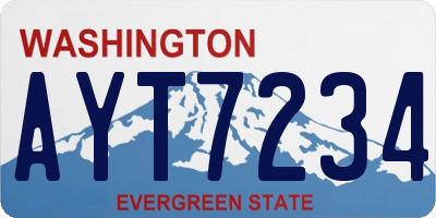 WA license plate AYT7234