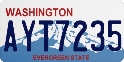 WA license plate AYT7235