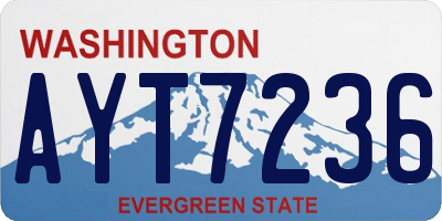 WA license plate AYT7236
