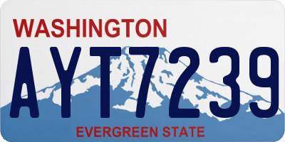 WA license plate AYT7239