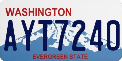 WA license plate AYT7240