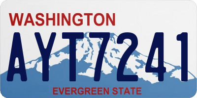 WA license plate AYT7241