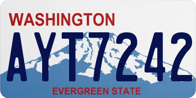 WA license plate AYT7242