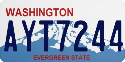 WA license plate AYT7244