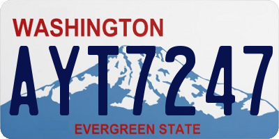WA license plate AYT7247